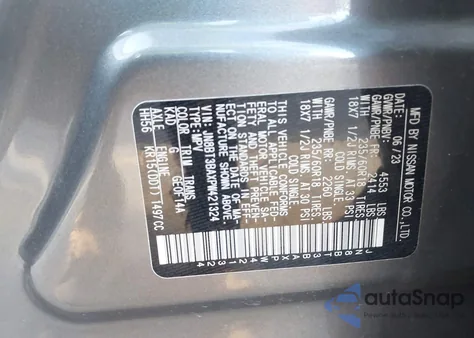 2023 Nissan Rogue Sv Fwd from USA, damaged, VIN JN8BT3BAXPW421324